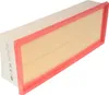 A rectangular air filter with a red border and pleated beige filter material, shown on a white background. Anteprima dell’immagine prodotto