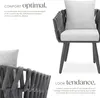 Chaise Lugano au design « Rope » avec structure en Voir les images du produit 3