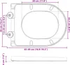 vidaXL Sedile per wc bianco 49 x 36 x 4 cm Duroplast Anteprima dell’immagine prodotto 8
