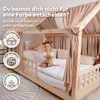 Hausbetthimmel Baumwoll Musselin Betthimmel Kinder Hausbett Produktbild-Vorschau 5