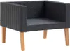 vidaXL 1-osobowa sofa ogrodowa z poduszkami z polirattanu, Podgląd zdjęcia produktu 3