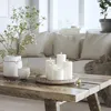 Candela LED in cera naturale, effetto tremolante, bianca, Anteprima dell’immagine prodotto 4