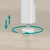 Close-up of an adjustable furniture leg with directional arrows and a rotational curve. Náhled obrázku produktu