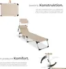 tectake® Aluminium Sonnenliege Lorella gepolstert, klappbar Produktbild-Vorschau 3
