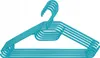 A stack of teal colored clothes hangers. Anteprima dell’immagine prodotto
