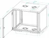 Serverschrank Pro 19" 9U, 450mm, Glastür, grau Voir les images du produit 2