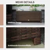 Outsunny Garten Beistelltisch aus Polyrattan, Braun 85 x 50 Produktbild-Vorschau 4