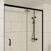 Porte de douche coulissante 140x200 cm - Verre transparent Voir les images du produit 3