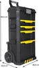 A black rolling toolbox with yellow drawers and measurement indicators. Náhľad obrázku produktu