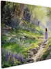 Wallario Premium Leinwandbild Wanderung im Morgenlicht in Produktbild-Vorschau 1