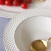 Wilmax Tiefer Teller 22,5 cm Weiß Porzellan mit Goldrand Produktbild-Vorschau 5