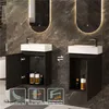 Waschbecken mit Unterschrank 40 cm Schwarz – JINDOLI Produktbild-Vorschau 5
