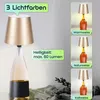 Edle Akku Flaschenlampe Gold: Dimmbar, 3 Lichtfarben: Produktbild-Vorschau 4