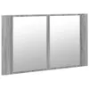 vidaXL LED-Spiegelschrank Grau Sonoma 80x12x45 cm Acryl Produktbild-Vorschau 5