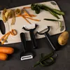 com-four® 3x Sparschäler mit Keramikklinge für Obst und Produktbild-Vorschau 3
