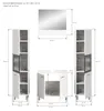 Badmöbel Set 4-teilig "Lowell" weiß und schwarz Produktbild-Vorschau 6