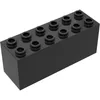 A black LEGO brick on a white background. Produktbild-Vorschau