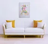 Leinwandbild Kinder 70 x 50 cm - Wandbild Rosa Weiß - Produktbild-Vorschau 4