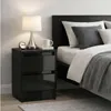Nachttisch Beistelltisch ComfortCove Schwarz Hochglanz 30 Produktbild-Vorschau 3