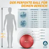 TRESKO Gymnastikball (Rot, 55cm) mit Pumpe Fitnessball Produktbild-Vorschau 5