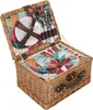 HowHomely cestino da picnic per 4 persone set di piatti Anteprima dell’immagine prodotto 1