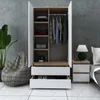 STIV Möbel | Armoire Sonoma Chêne/Blanc Mat 90x50x180 cm | Voir les images du produit 5
