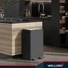 WELLGRO Treteimer 2x30L Grau – Edelstahl mit Softclose & Produktbild-Vorschau 8