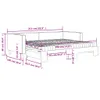 vidaXL Tagesbett Ausziehbar mit Matratze Hellgrau 90x190 cm Produktbild-Vorschau 8