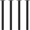 Four black table legs are arranged in a row against a white background. Náhled obrázku produktu