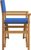 Chaise de pluie pliante bleu teck massif Voir les images du produit 4