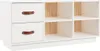 vidaXL Lavica na topánky biela 100x34x45 cm Masívne Náhľad obrázku produktu 1