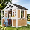 Merax Garten Kinderspielhaus aus Holz Spielhaus, Kinder Produktbild-Vorschau 5