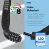 AARON AA-1013-01, lucchetto a catena, nero, acciaio, nylon, Anteprima dell’immagine prodotto 4
