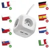 EMOS Predlžovací kábel - kocka 1,9 m / 4 zásuvky / biely / Náhľad obrázku produktu 4