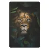MuchoWow® Mauspad Mousepad Löwe - Dschungel - Blätter 18x27 Produktbild-Vorschau 1
