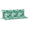 vidaXL Gartenbank-Auflagen 2 Stk. Blattmuster 150x50x7cm Produktbild-Vorschau 1