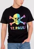 FC St. Pauli - T-Shirt Totenkopf - Regenbogen Produktbild-Vorschau 1