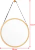 Bambusové nástenné zrkadlo Bykle okrúhle 38 cm závesné Náhľad obrázku produktu 3
