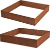 Beeteinfassung Beetumrandung Quadrat 2er Set Edel-Rost Produktbild-Vorschau 1