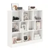 A white bookshelf filled with various decorative items and books. Náhľad obrázku produktu
