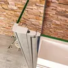 Duschspa 140x140cm Streifenglas Badewanneaufsatz 3-teilig Produktbild-Vorschau 6