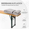 TexDeko Bierbankauflage 220x25x4cm mit Reißverschluss Grau Produktbild-Vorschau 5
