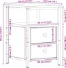 vidaXL Stolik nocny o wyglądzie czarnego dębu 34x35,5x50 cm Podgląd zdjęcia produktu 8