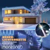 A collage showing a house decorated with Christmas lights and a close-up of a light string. Anteprima dell’immagine prodotto