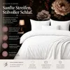 Bettwäsche 240x220 Weiß Damast Streifen – Renforcé Produktbild-Vorschau 6