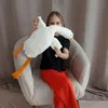 Coussin en peluche d'oie, doudou, ours en peluche, doux, Voir les images du produit 11