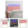 The Living Store LED Kopfteil Rosa 90x5x78/88 cm Samt Produktbild-Vorschau 7