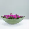 Große Pflanzschale oval 39 cm für draussen Dekoschale grün Produktbild-Vorschau 3