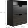Szafka na buty Relaxdays z półką, wymiary 102 x 80 x 24 cm, Podgląd zdjęcia produktu 4