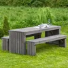 Gartenmöbel-Set Amsterdam Kiefer 8-Sitzer 3-teilig grau Produktbild-Vorschau 5